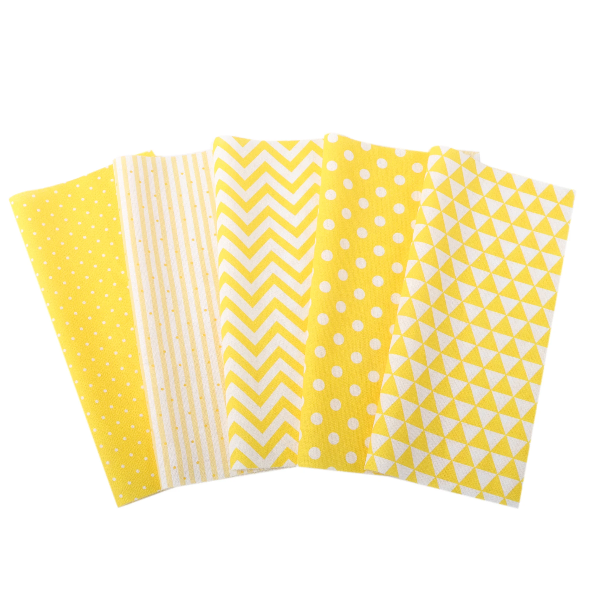 7 шт./компл. 20*20 см желтая серия цветы листья узор чистая хлопчатобумажная ткань