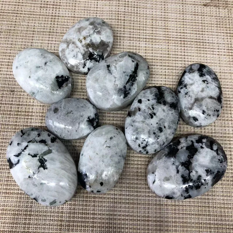 Новинка Радужный Лунный Камень кварцевый кристалл пальмовые камни и минералы