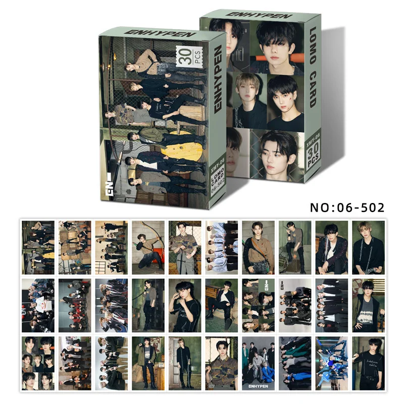 30pcs/set Kpop Enhypen Lomo Cards High quality HD New Photo album Cards for fans collection