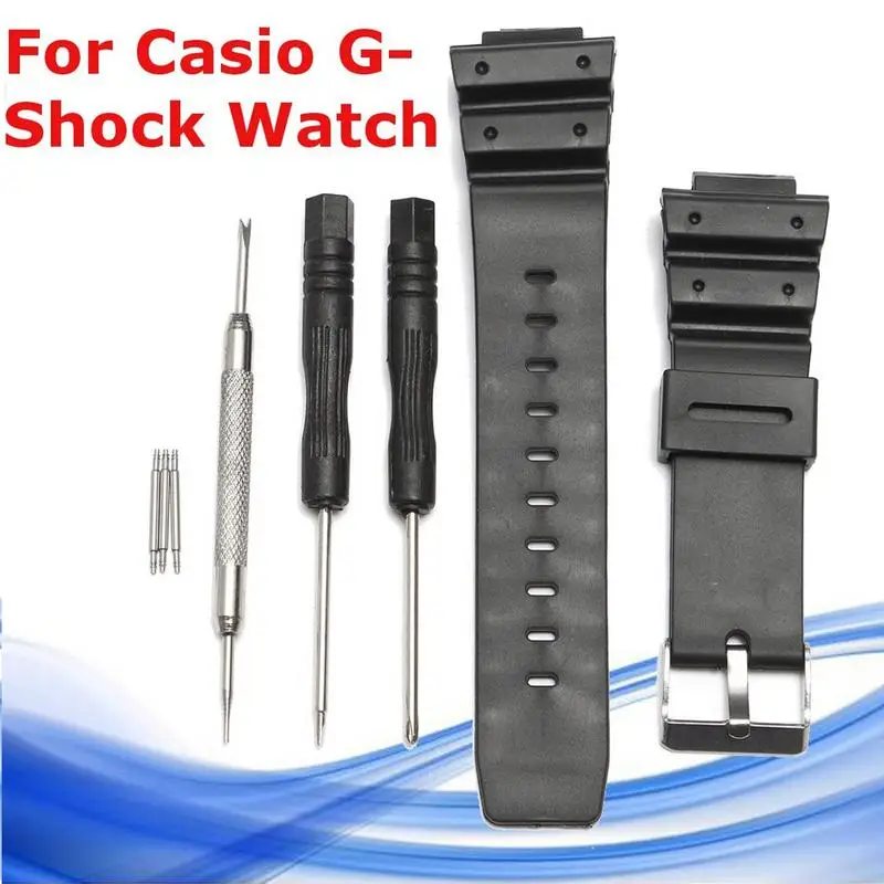 

25MM Black Matte Silicone Watch Band Watch Strap With Repair Tool For G Shock Series