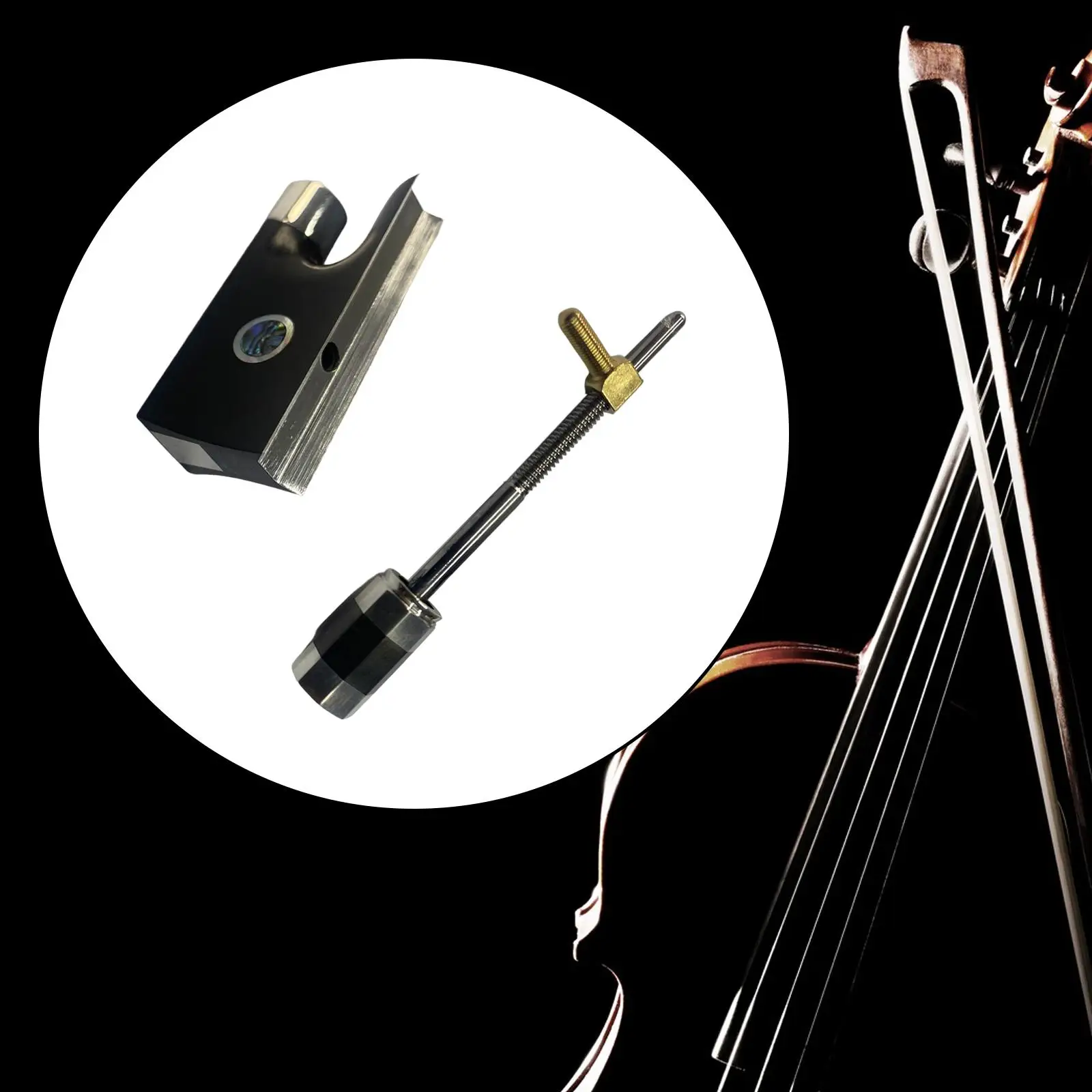 

Portable 4/4 Violin Bow Frog Accessories Easy to Install Small Size Lightweight
