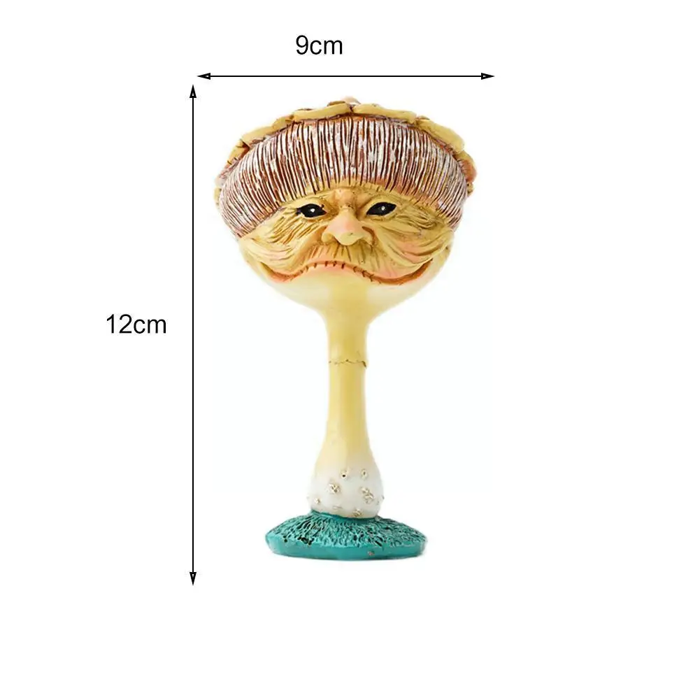 Miniature Happy Mushrooms Statue Funny Human Face Mushroom Outdoor Decor Garden Statue Home Statue Fairy Garden Sculpture R B1s6 images - 6