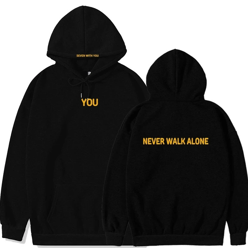 

Unisex Kpop Hoodie Jimin with you Hoody Sweatshirt Seven with you,Purple Couple Jacket Never Walk Alone Digital File Number 13