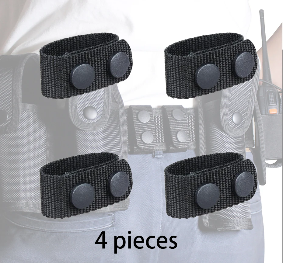 

4Pcs Tactical Belt Buckle Heavy Duty Belt Keeper Portable Webbing Strap Military Belt Equipment Accessories For Outdoor Sports