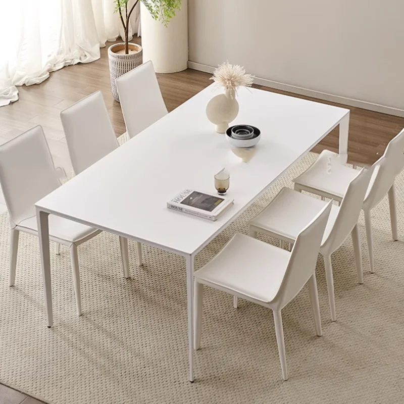 

Breakfast Design Dining Table Nordic Minimalist Waterproof Luxury Dining Table White Rectangle Mesas De Jantar Home Furniture