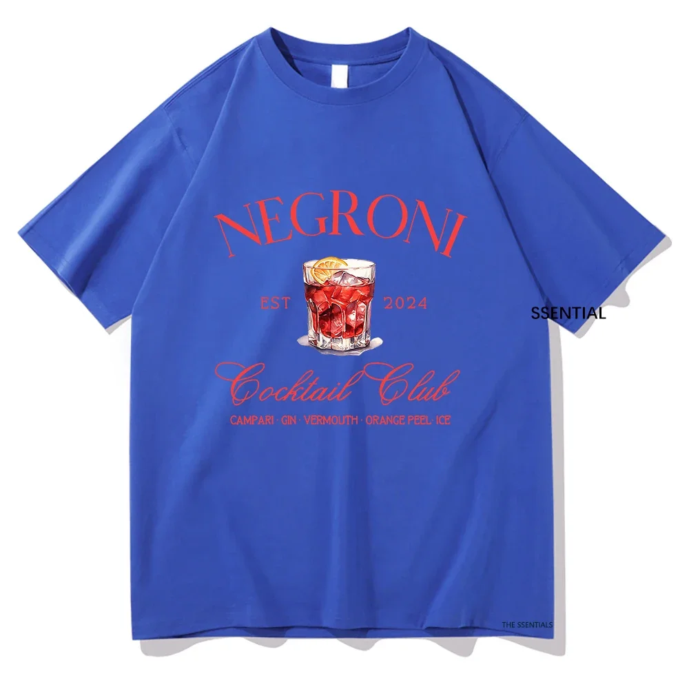 Фото Футболки Negroni для общественных клубов, модная Мужская/женская одежда, Винтажная футболка в стиле Харадзюку, уличная одежда унисекс, хлопковые топы, футболки с графическим рисунком №5