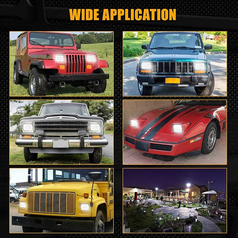 2 шт. 5x7 7x6 дюймов автомобильная лампа головного света фара ближнего и дальнего для