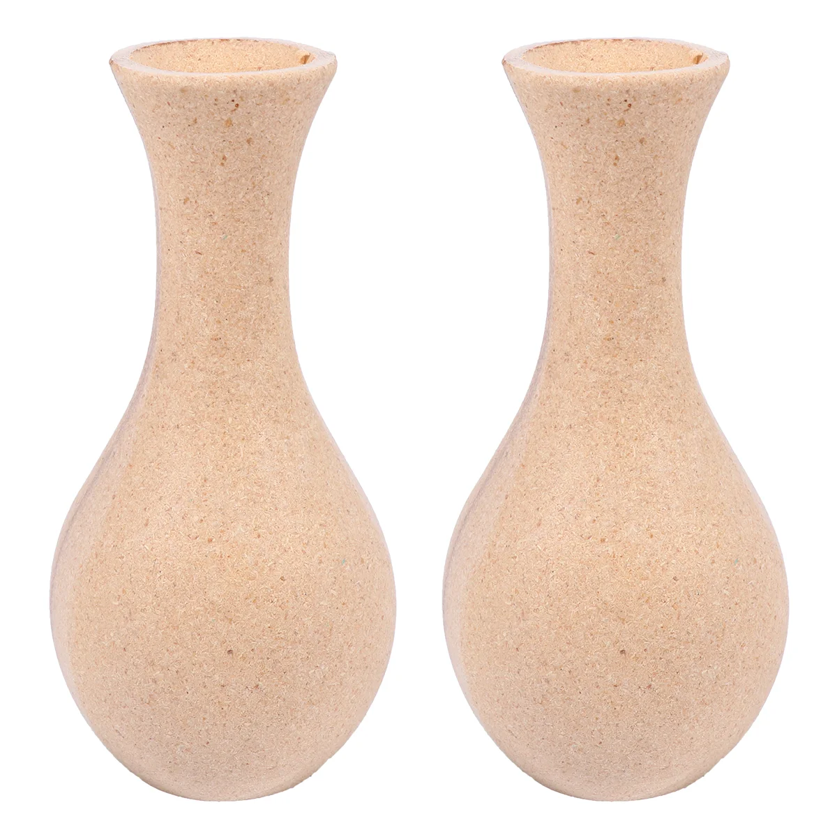 

2 Pcs White Body Vase Model Woodsy Decor Unfinished Vase Manual Clay Vase Flower Containers Wooden Indoor Flower Vase Office