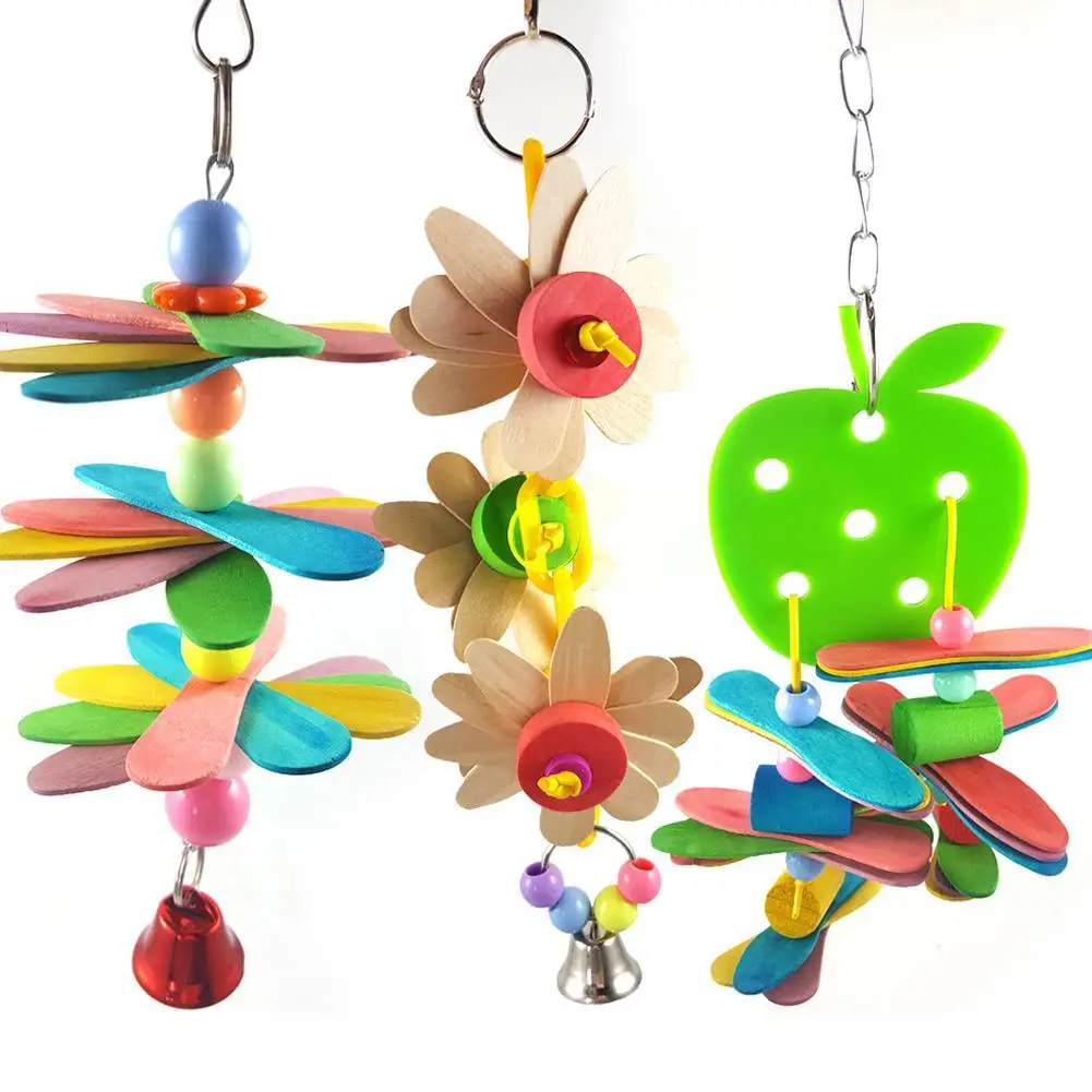 

NEW Parrot Toy Flower Shape Bite-resistant Bird Toy Pendant Pet Supplies