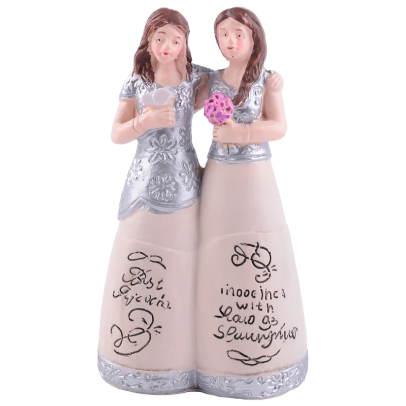 

Figure Statues, Sister Friend Warm Embrace,Resin Desktop Art Ornament Home Decorative Statue, Friendship Sculpture