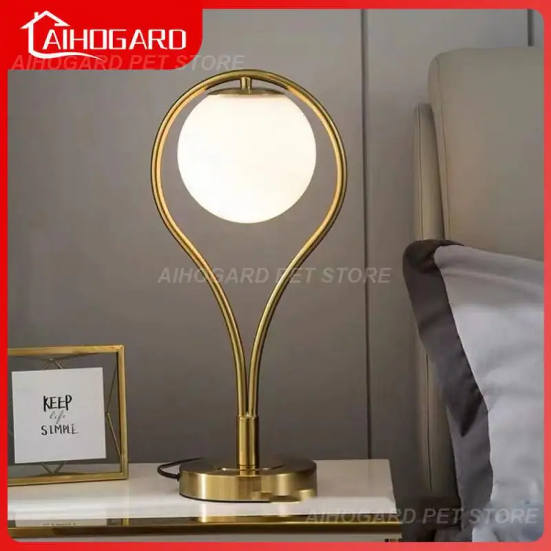 

Nordic Light Luxury Table Lamp Smooth Feel Medieval Desk Lamp High-quality Easy To Install And Use Bedroom Bedside Light Plating