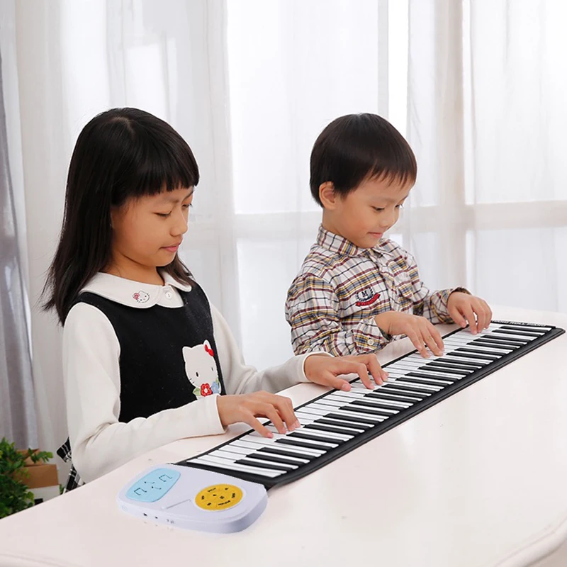 Miniature Rolled Piano Children 49 Key 61 Key Portable Folding Electronic Piano Professional Teclado Musical Musical Instrument