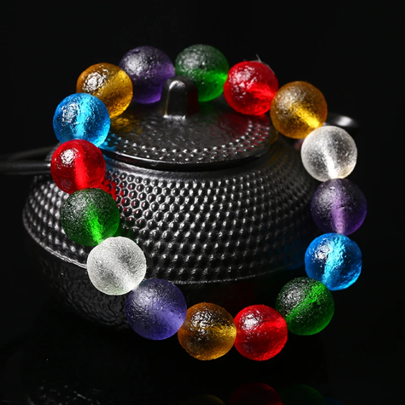 

Colorful Meteorite Bracelets Natural Healing Energy Tiger Eye Bracelet 8MM Lazuli Beads Bangle Elastic Pulsera Women Men Jewelry