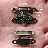 3525mm antique hasps zinc alloy lock catch latches for jewelry box buckle suitcase buckle clip clasp wood wine box latch clasps