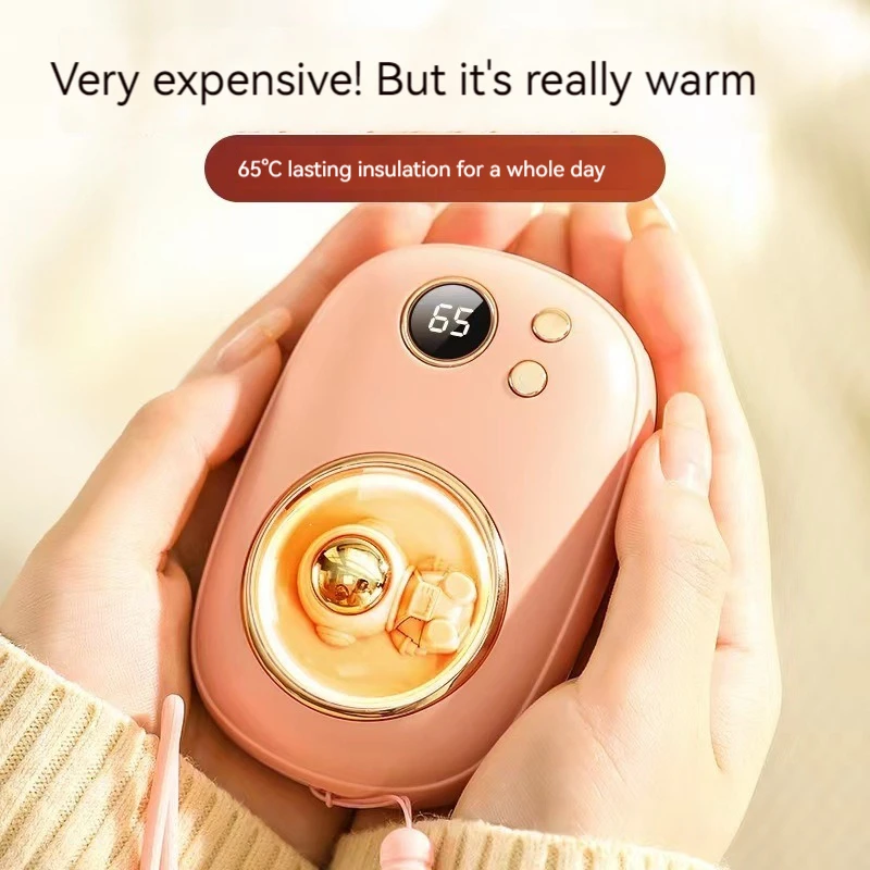 2024 New Winter Mini Space Number Display Warm Hand Treasure 10000 mA 2-in-1 Charging