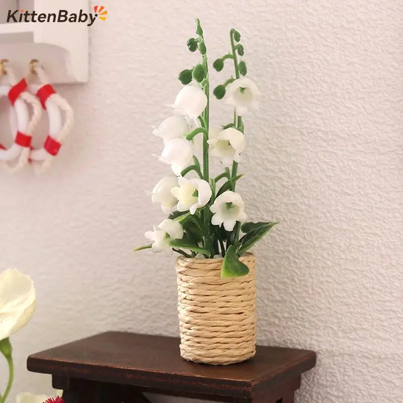 

1:12 Dollhouse Miniature Simulation Hyacinth Potted Plant Model DIY Accessories Furniture Decoration Accessories