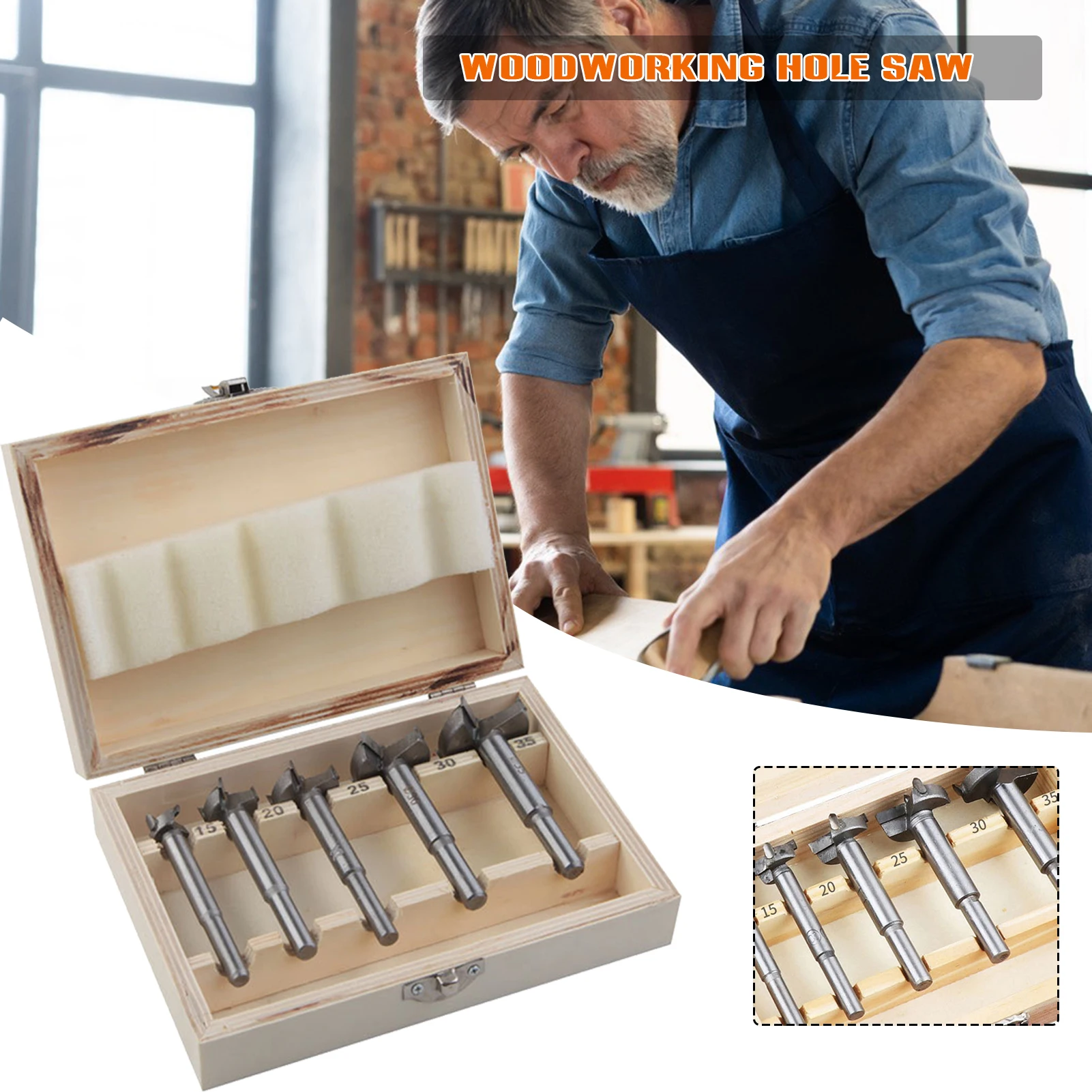 

5 Pcs Woodworking Flat Wing Drill Woodworking Hole Opener High Speed Steel Hole Punch Hole Saws Accessories Drill Bits Tools