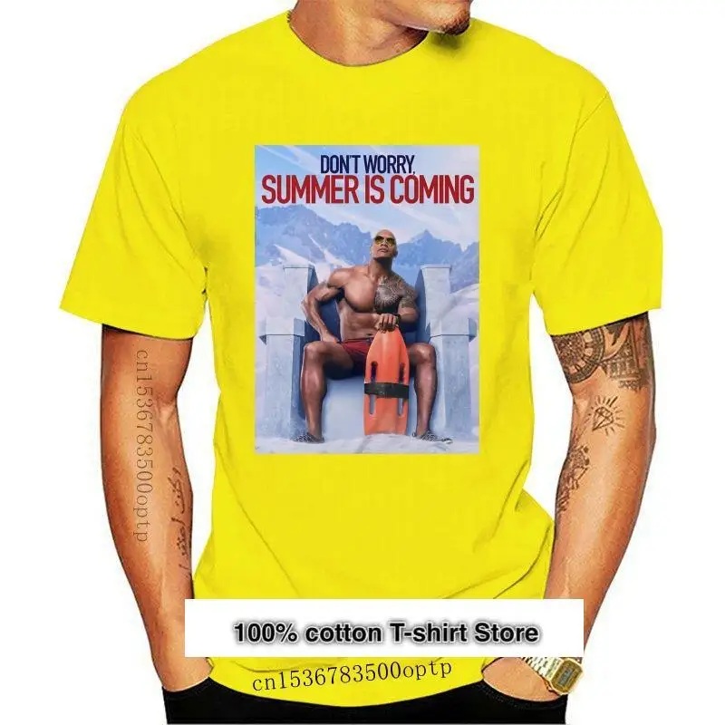 

Camiseta de Summer Is Coming The Rock para hombre, camisa Unisex de la película Dray Johnson, Harajuku
