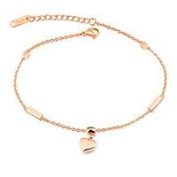 love small box anklet female plated rose gold titanium steel anklet accessories sen boudoir accessories