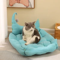cat bed warm pet house nest soft comfortable suede cat cushion mat cat small dog sleeping sofa foldable pet beds cats products