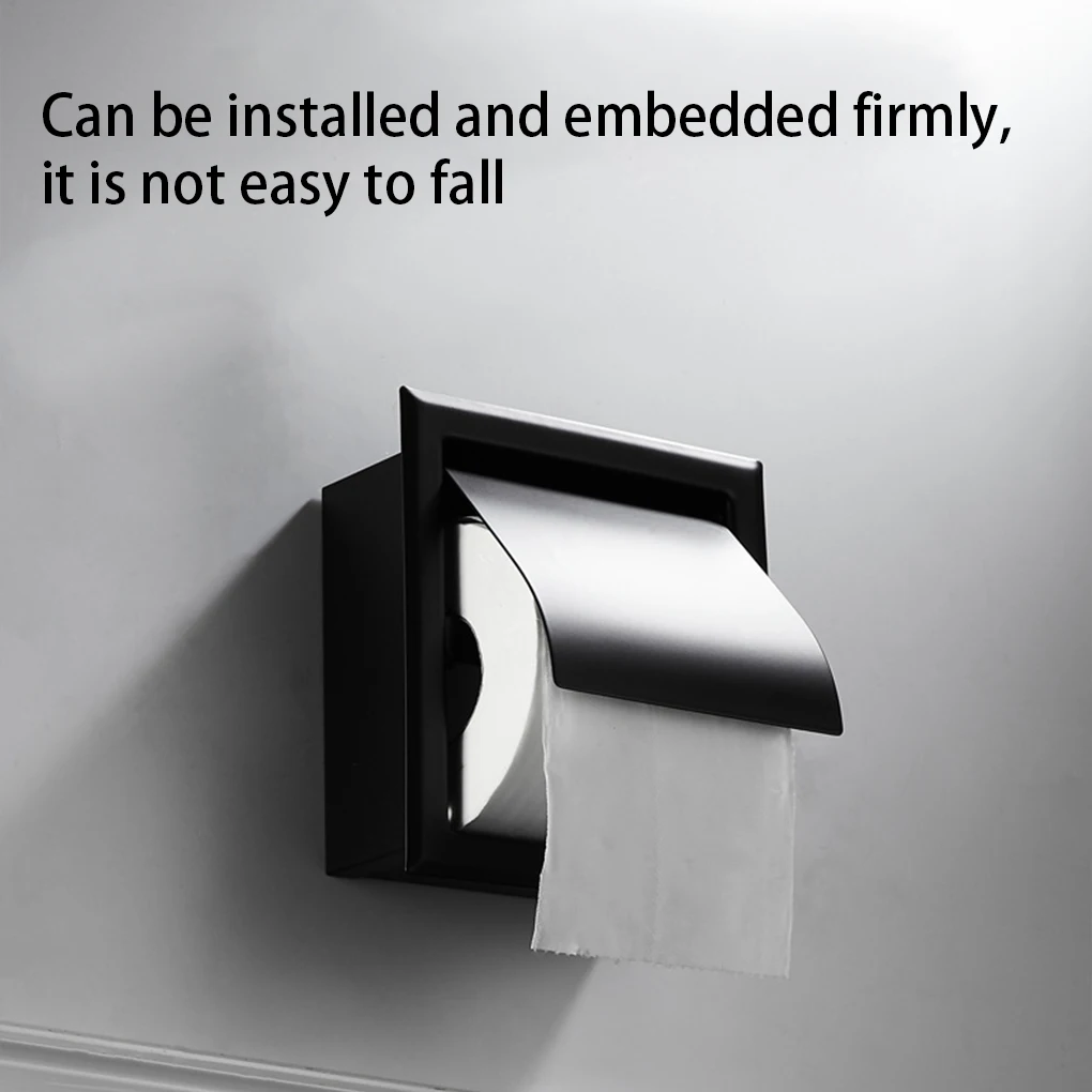 

Toilet Paper Holder Wall Mounted Tissues Storage Box Dust-proof Waterproof Organizer Dispenser Hanging Square Container