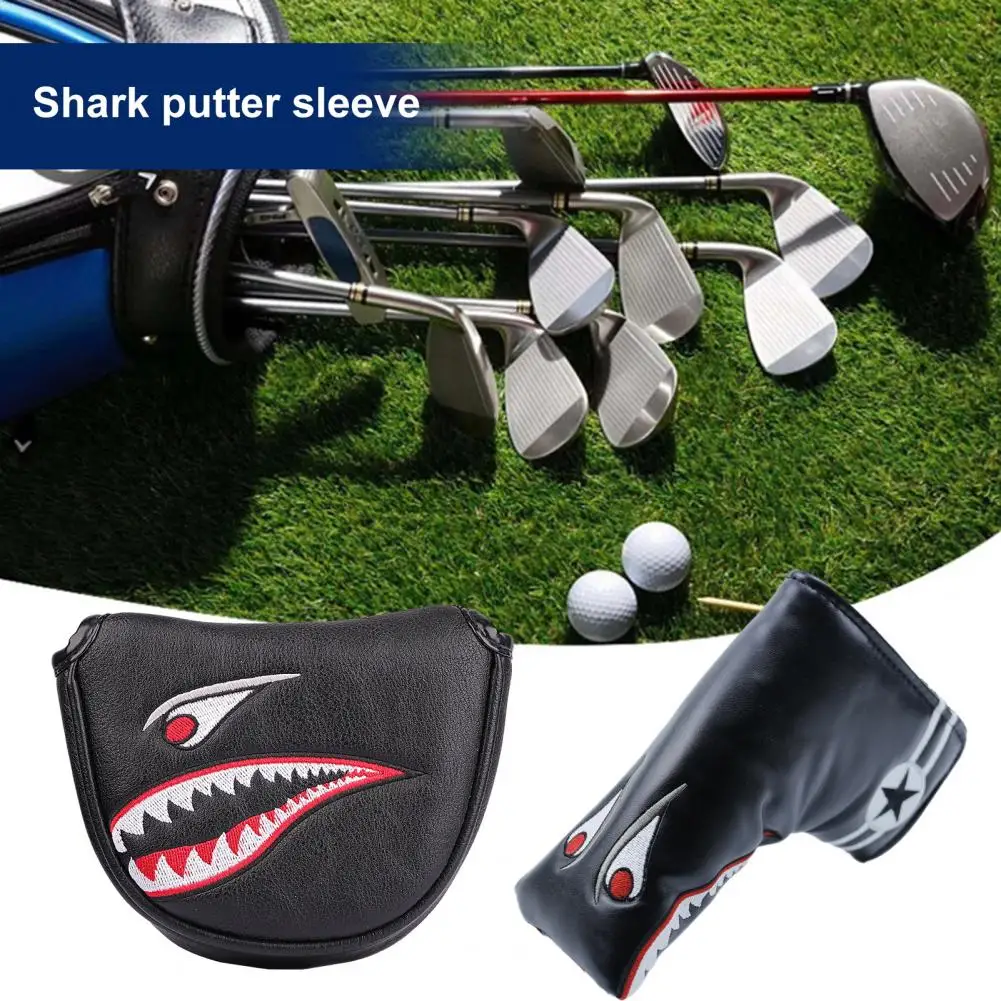 

Golf Putter Cover Dustproof Velvet Lining Wear Resistant Waterproof Faux Leather Golf Club Head Cover Golf Putter Protector