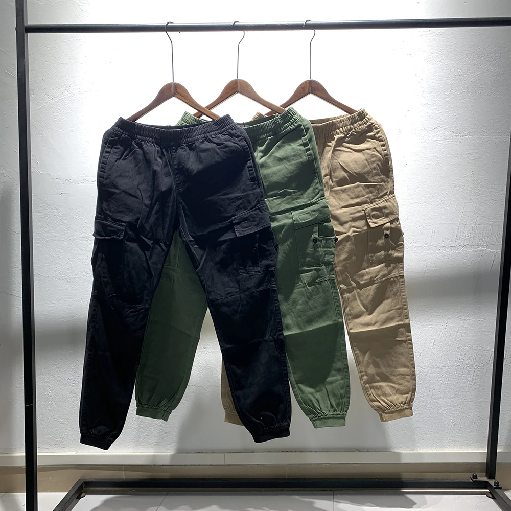 

2022 Summer New Compass Patch Cargo Pants Men Women Cotton Multi-Pocket Pants Functional Men Badge Embroidery Trousers