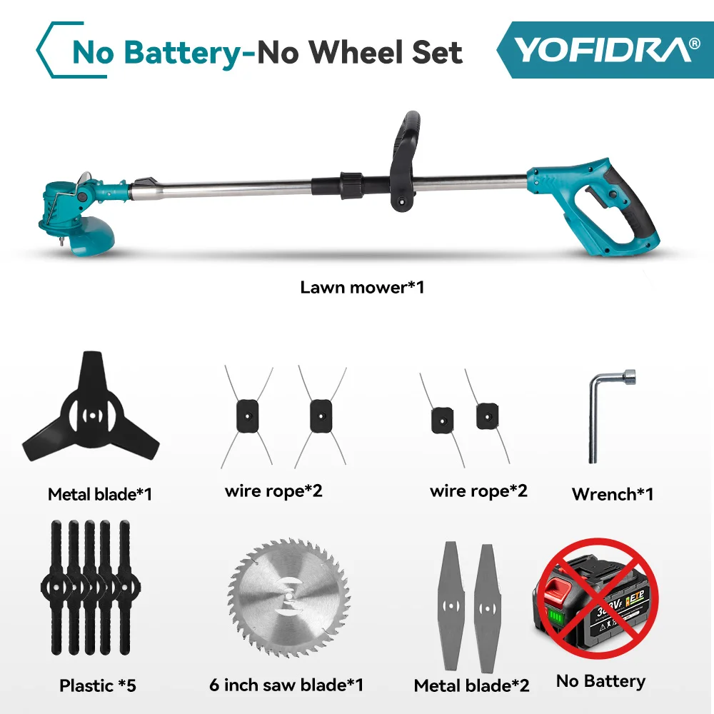 

Беспроводная газонокосилка Yofidra 12000 об/мин