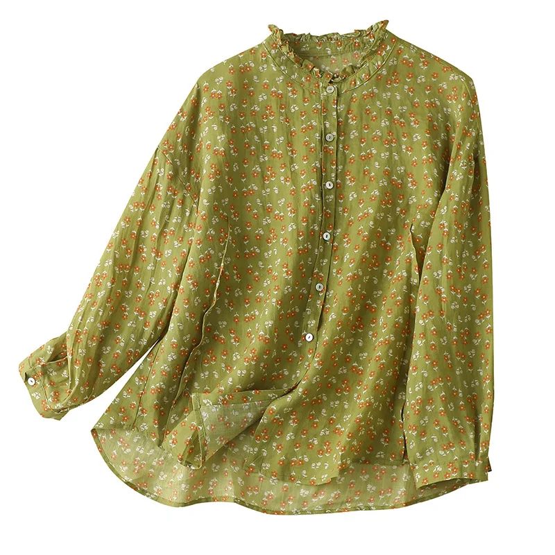 

Женская туника с длинным рукавом и принтом, Весенняя блузка с длинным рукавом, 2022