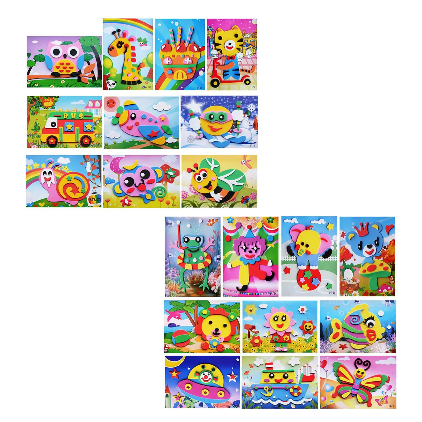 

Foam Stickers Kindergarten Mixed Colors DIY Making Material Package for Children Crafts