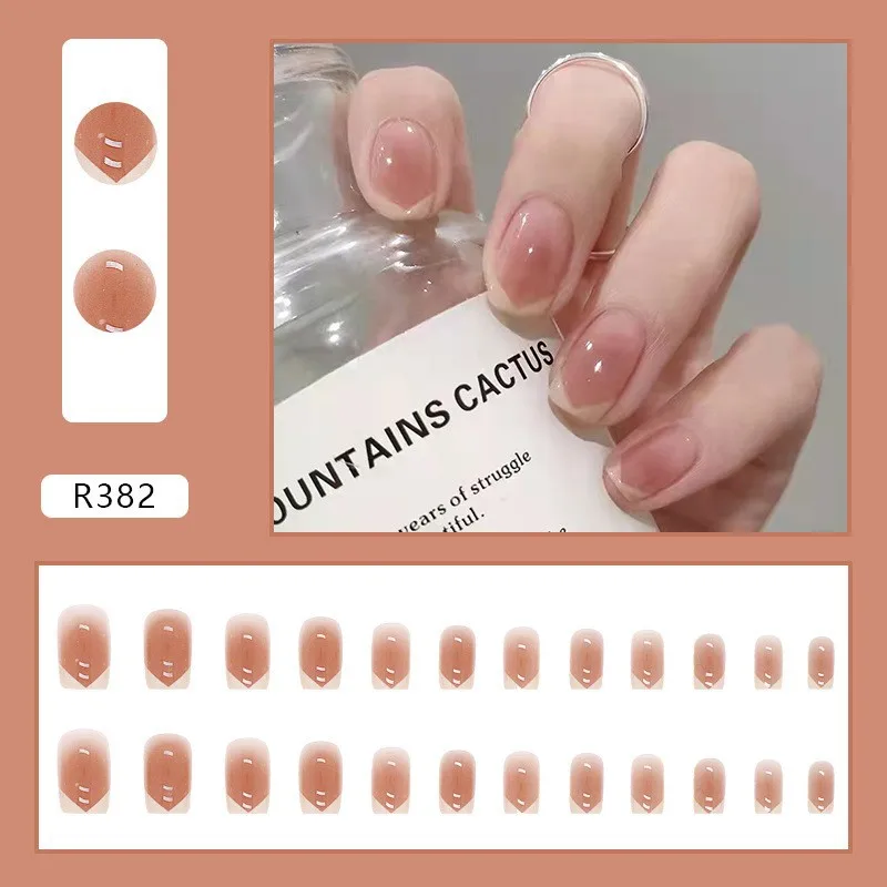 

Removable Nail Stickers Finished Blush Nail Pieces Nail Accessories Wearing Nail Manicure Stickers Nail Stickers Short