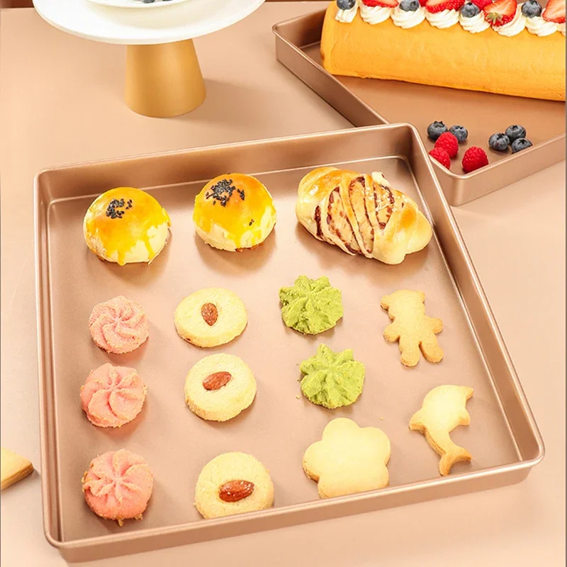 Утолщенная антипригарная форма для выпечки 11 дюймов квадратная тортов поднос из