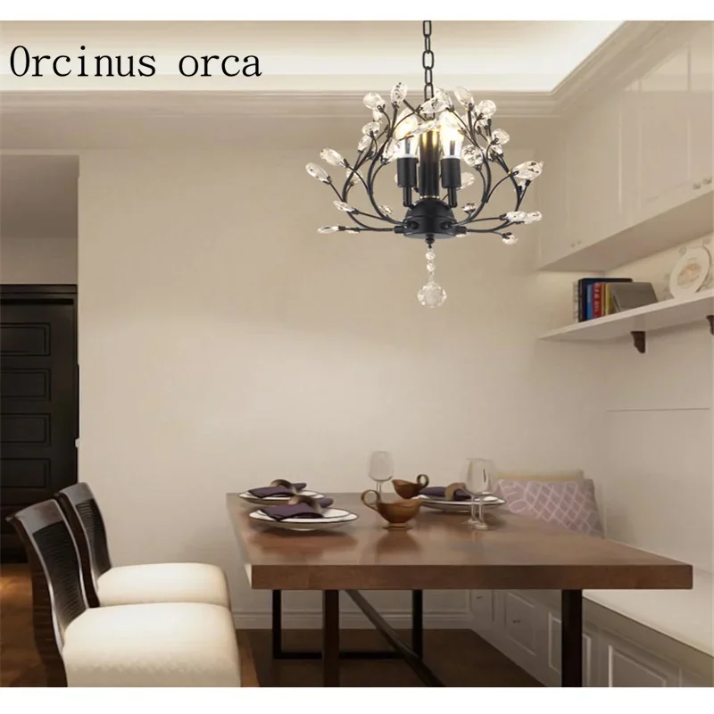 American Style Crystal Chandelier three bedroom hallway lights Nordic restaurant porch