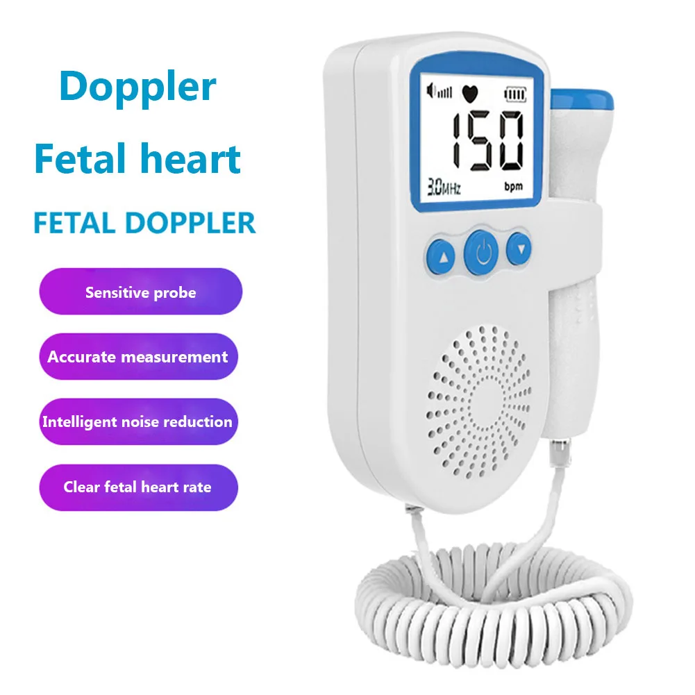 

Baby Heart Rate Monitor LCD Display Pregnant Woman Fetal Sound Heartbeat Detector Handheld Baby Heart Beat Monitor No Radiation