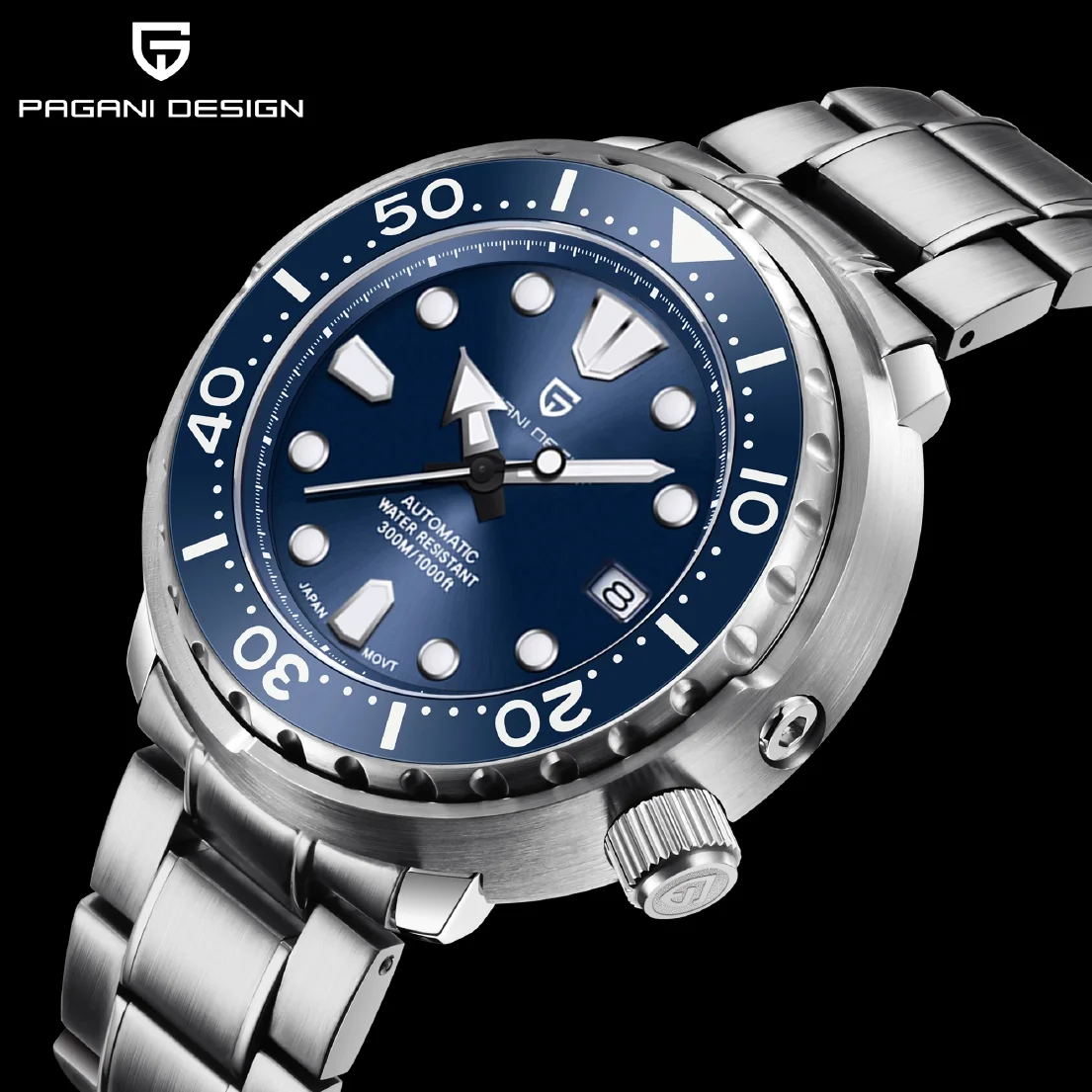 

PAGANI DESIGN New Waterproof 300M Dive Watch Top Brand Ceramic Bezel Men Mechanical Watches Sapphire Glass NH35 Automatic Watch