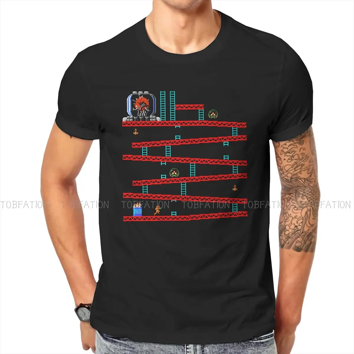 

Donkey Kong Game Crewneck TShirts Metroid Distinctive Homme T Shirt Funny Tops 6XL