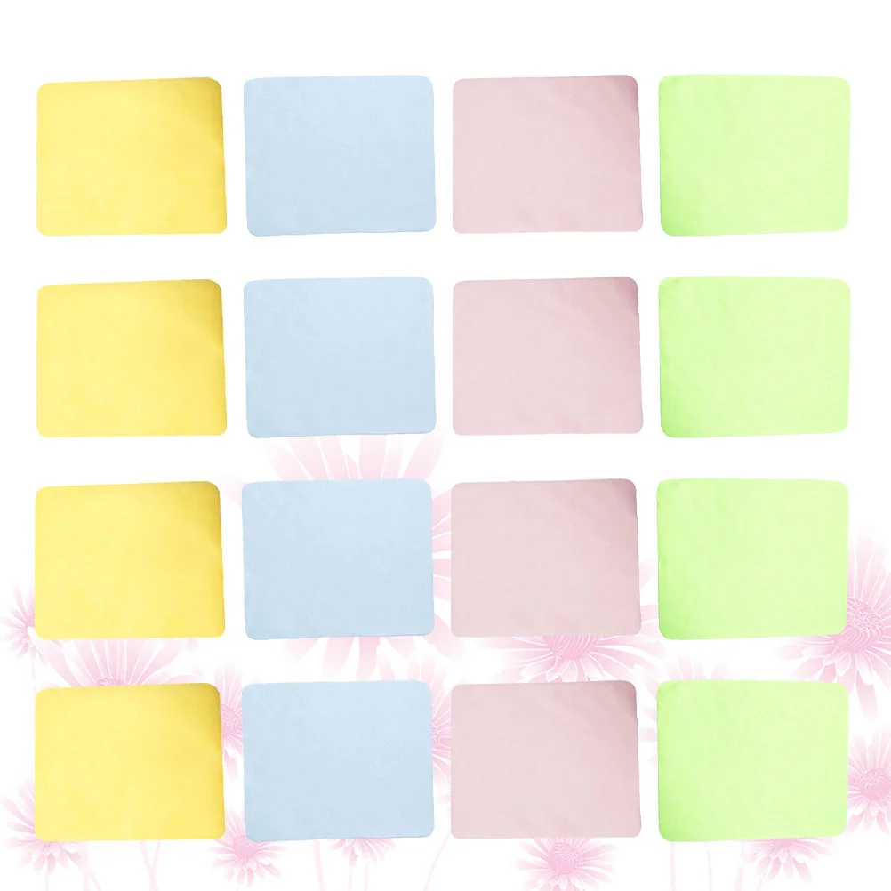 

20 Pcs Microfiber Glasses Cloth Mobile Phone Film Cleaning Cloth Wipe Screen Cloth Double-sided Abrasive Clean Use Cloth (Mixed