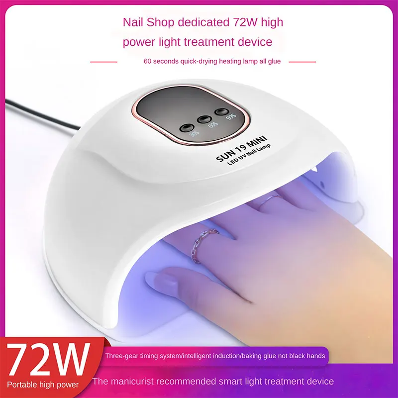 Hot Selling Manicure Phototherapy Machine 72W Induction Quick-Drying Nail Shop Special UV Gel Led Baking Lamp Dryer
