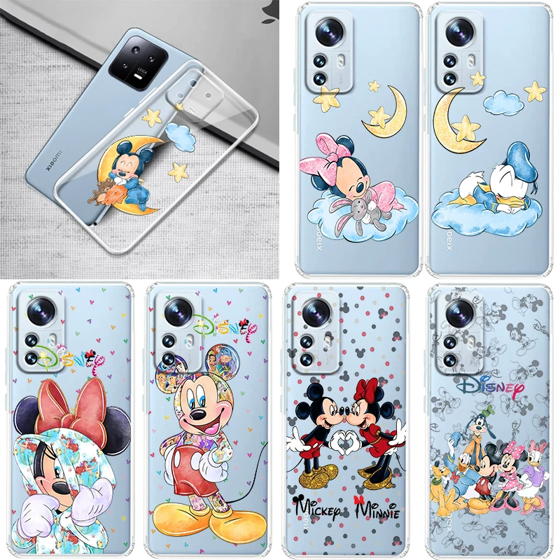 

Mickey Minnie Baby For Xiaomi Mi 13 12 11 10 11T 10T 9T 9 8 Note 10 Ultra Pro Lite Silicone Transparent Phone Case Coque Capa