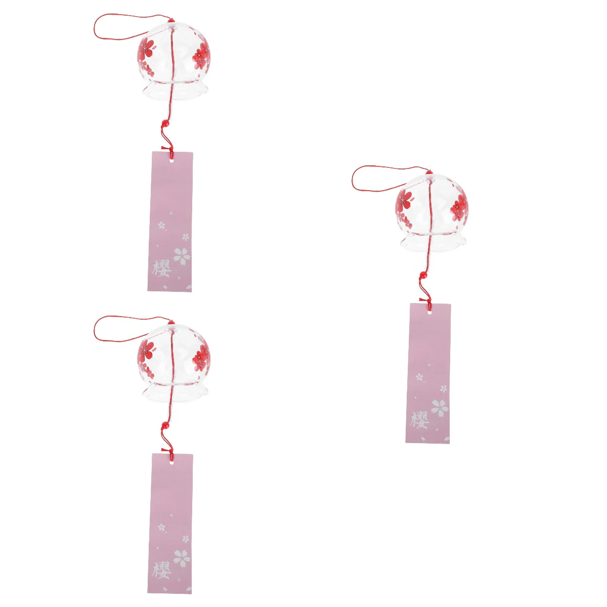 

3 pcs Unique Japanese Style Wind Chime Wall-mounted Wind Bell Decor Hanging Decor