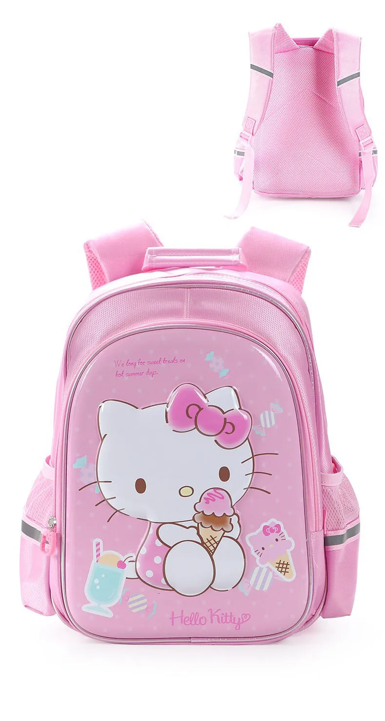 Hellokitty School Bag Girls' Backpack Cartoon Cute 1-3 Grade Lightweight Primary School Student Backpack Backpack Shipping Bags