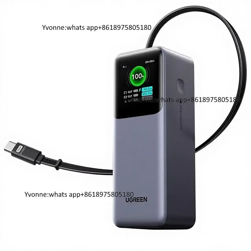 Фото Внешний аккумулятор Nexode 20000 мАч 165 Вт с кабелем USB-C, быстрая зарядка 100 Вт для Pro/Air 17/16, iPad Pro, S25 №1