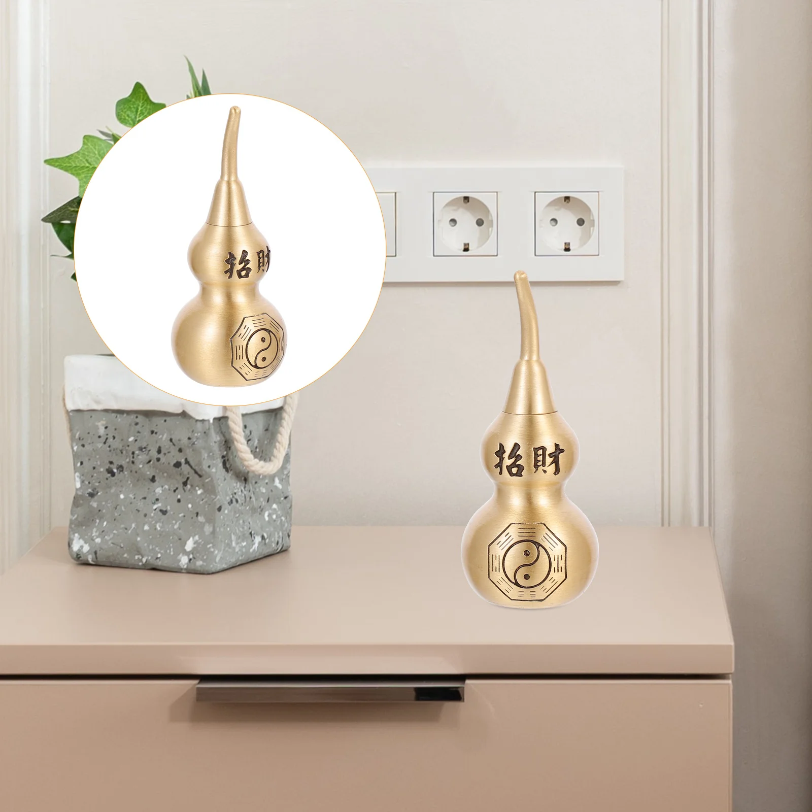 

Gourd Shui Brass Feng Lou Wu Chinese Bottle Calabash Decorations Statue Auspicious Ornamentornaments Health Knot Charms