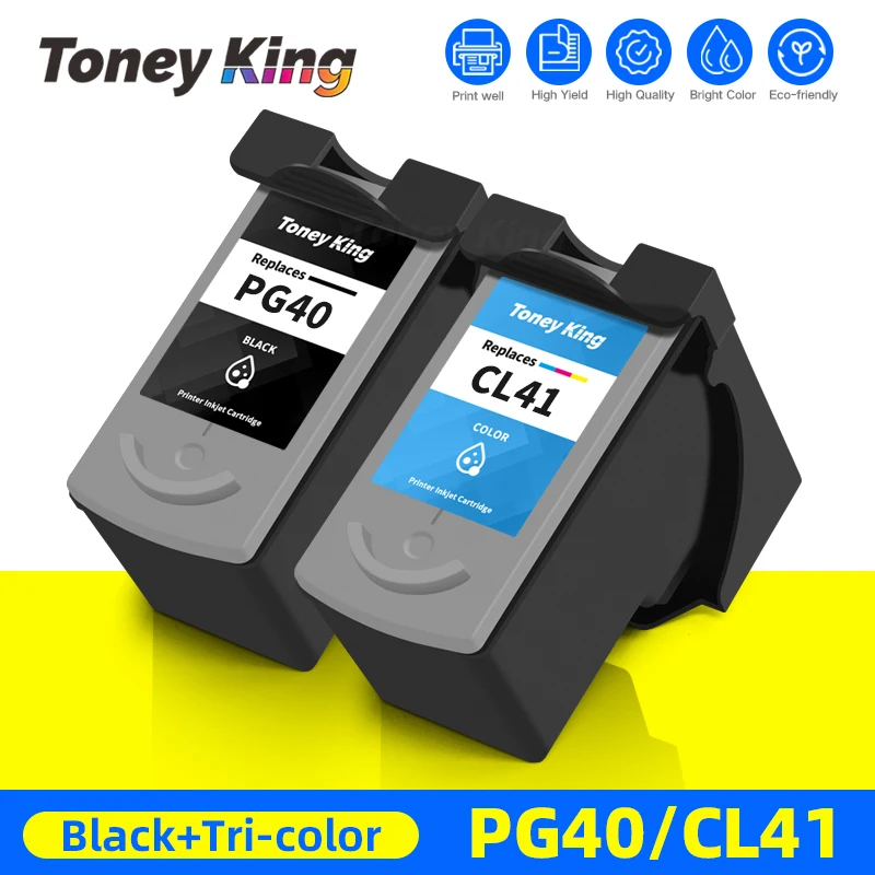 Совместимый чернильный картридж PG40 CL41 для Canon PG-40 Pixma MP160 MP140 MP210 MP220 MX300 MX310 iP1800 iP2500 iP1600 iP1200
