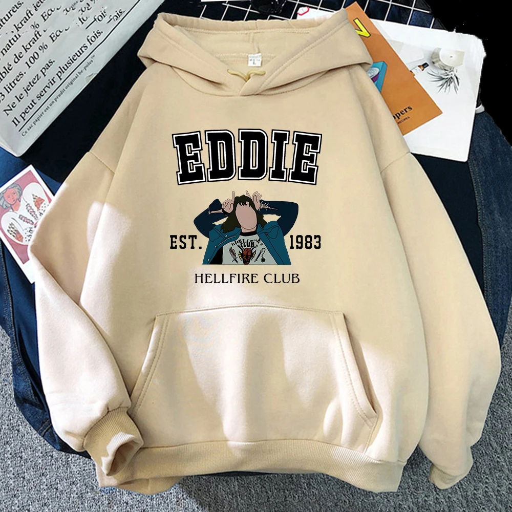 

2022 Eddie Munson Hoodie Long Sleeve Fashion Unisex Sweatshirt Women Hoodies Graphic Prints Harajuku Tops