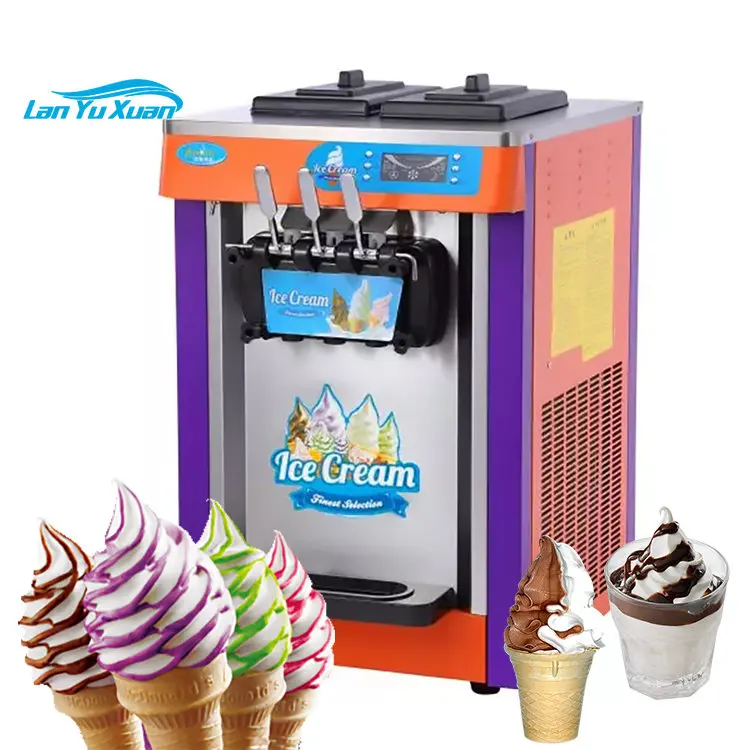 

Cheap Price Commercial 3 Flavor Soft Ice Cream Machine 20L Making