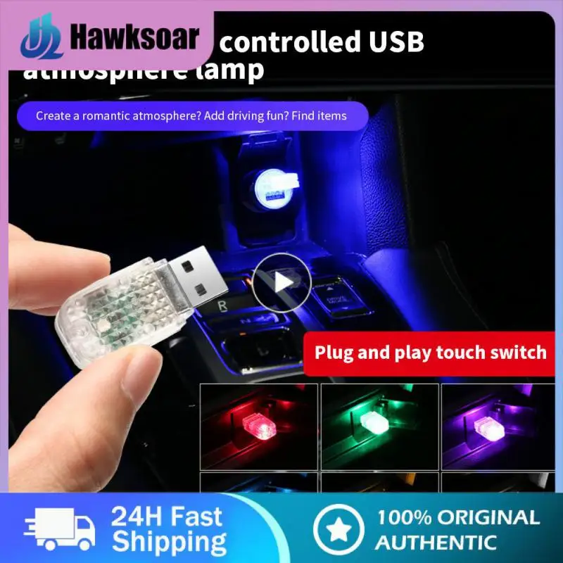 

7 Colors Car Interior Light Universal Car Atmosphere Light Durable Mini Voice-activated Rhythm Light Car Interior Accessories
