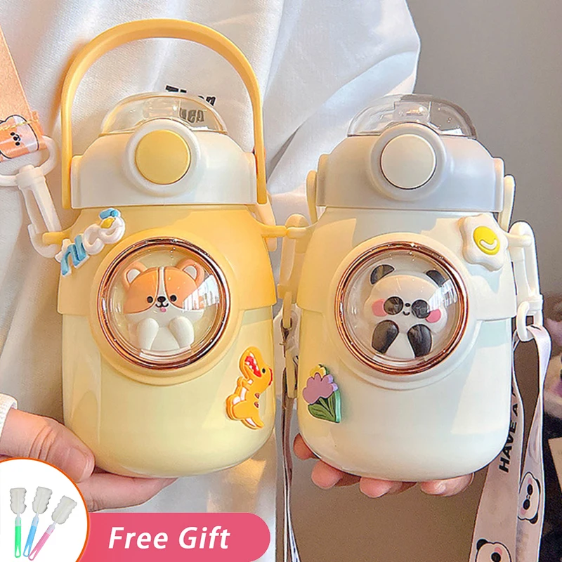 

Дорожная изоляционная чашка, креативные Мультяшные вакуумные фляжки, милый детский стакан, милая бутылка для воды для девочек, портативный ...