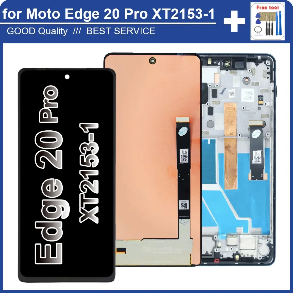 Новый ЖК-дисплей для Motorola Moto Edge 20 Pro XT2153-1 замена дигитайзера сенсорного экрана с