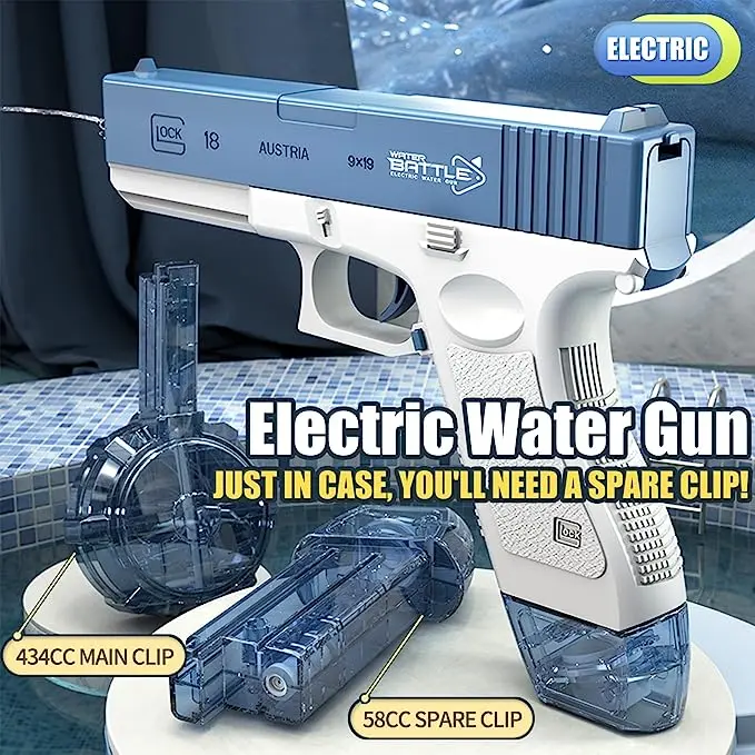 

Автоматический водяной пистолет, электрический игрушечный пистолет высокого давления для пляжа и бассейна, подарок на день рождения и Пасху